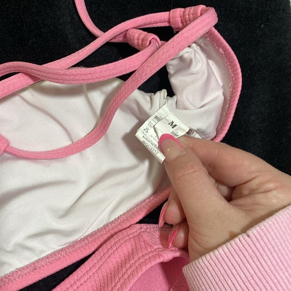 Pink ribbed bikini - Picture 4 of 4